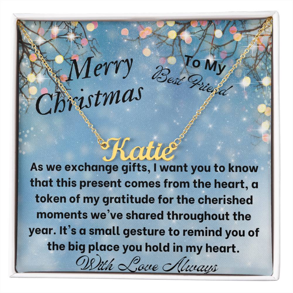 Custom Name Necklace (With MC) Christmas