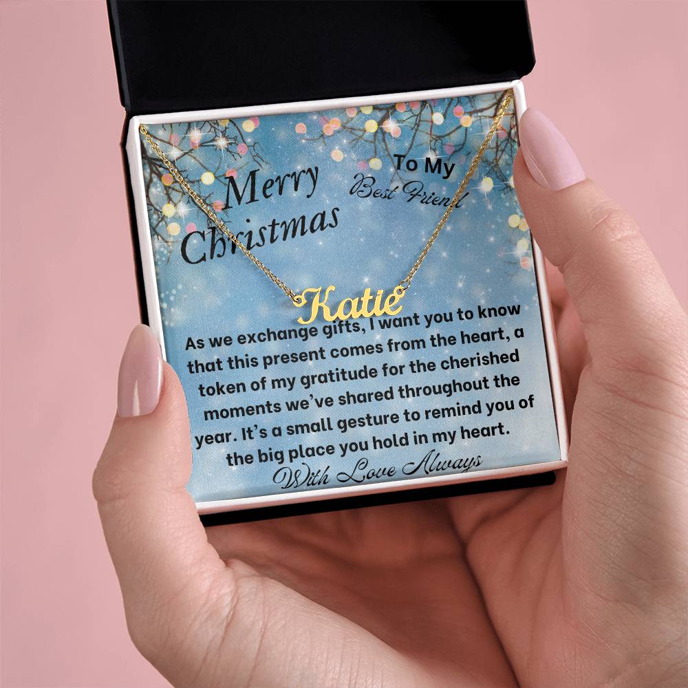 Custom Name Necklace (With MC) Christmas