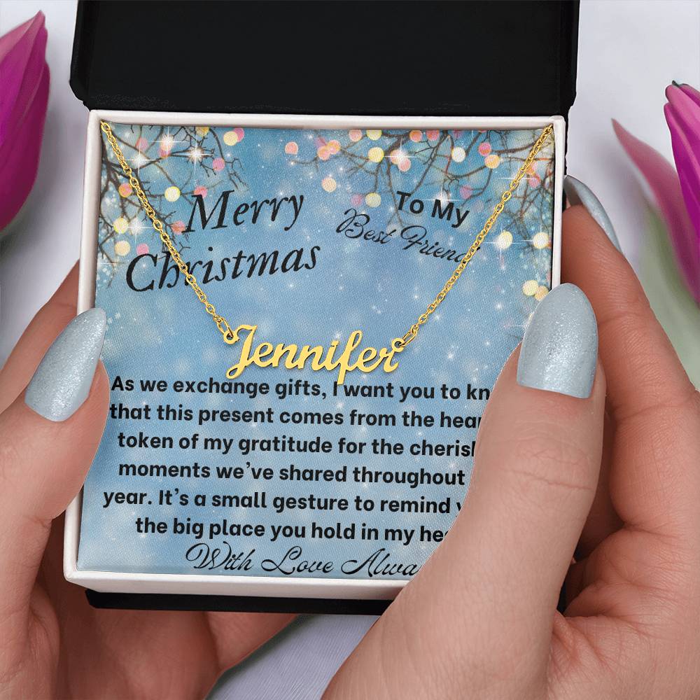 Custom Name Necklace (With MC) Christmas