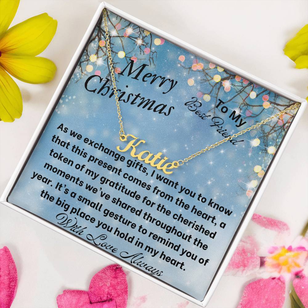 Custom Name Necklace (With MC) Christmas