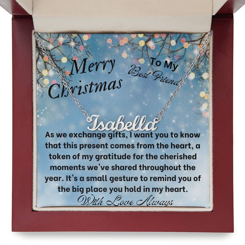 Custom Name Necklace (With MC) Christmas