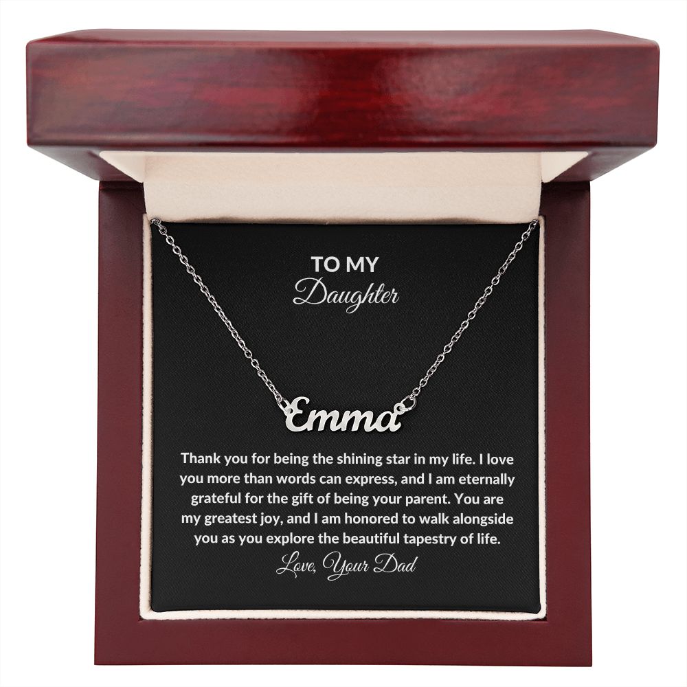 My Daughter : Heart Warming Personalized Name Necklace