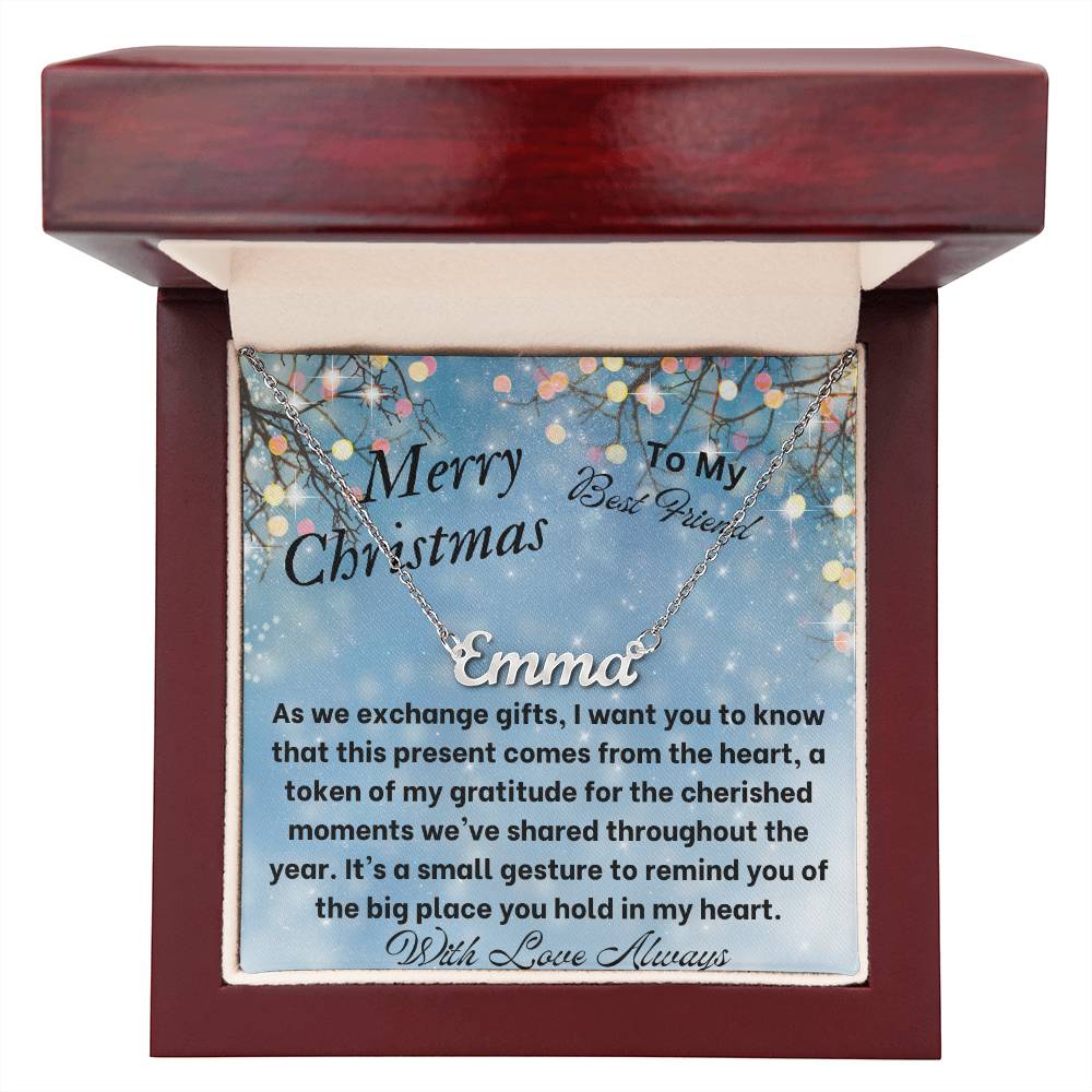 Custom Name Necklace (With MC) Christmas