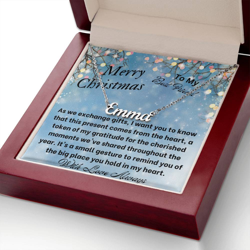 Custom Name Necklace (With MC) Christmas