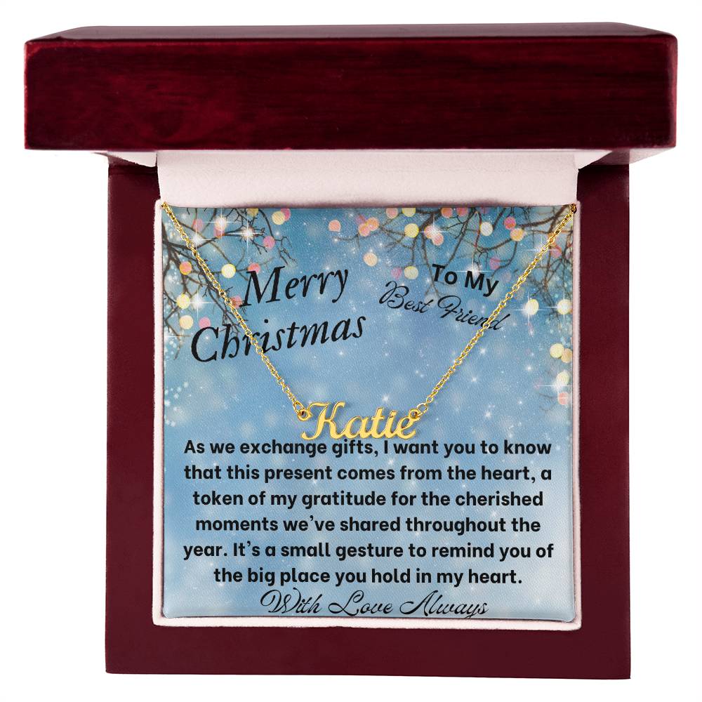 Custom Name Necklace (With MC) Christmas