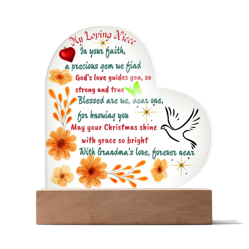 Heart Plaque to My Loving Niece