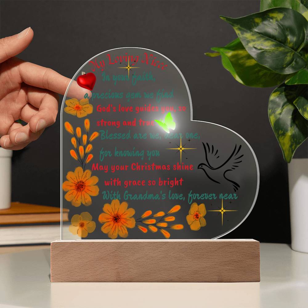 Heart Plaque to My Loving Niece