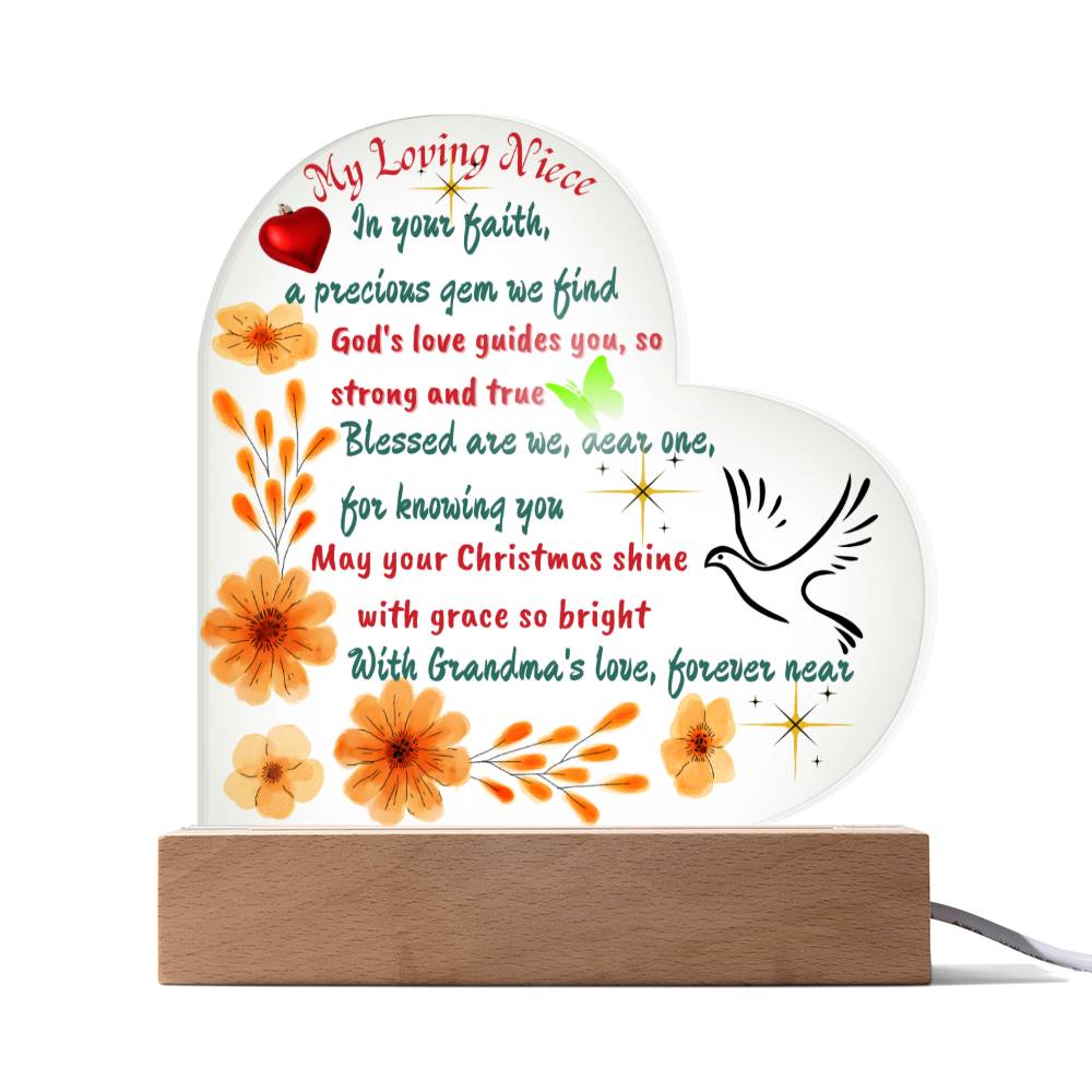 Heart Plaque to My Loving Niece