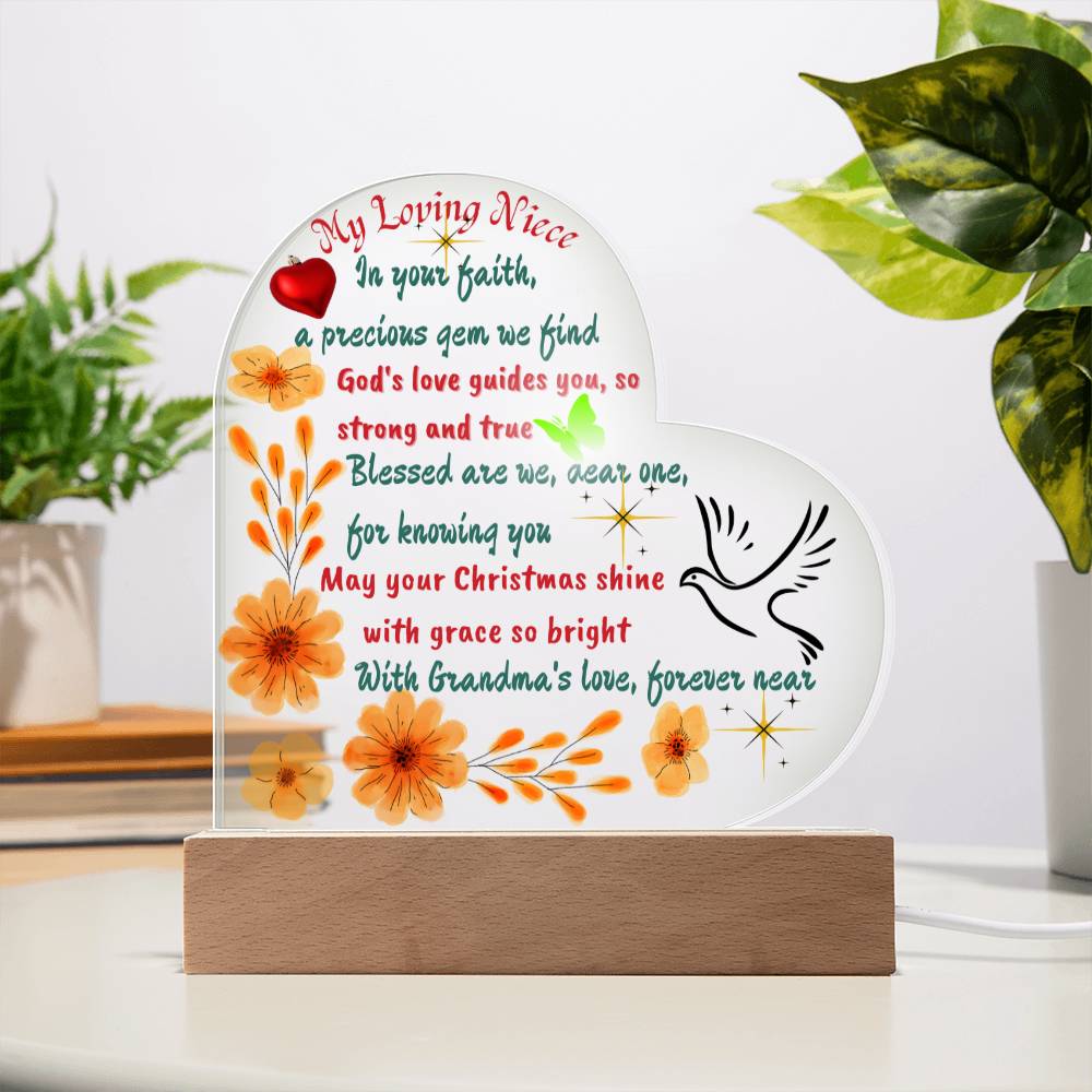 Heart Plaque to My Loving Niece