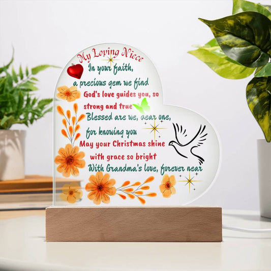 Heart Plaque to My Loving Niece