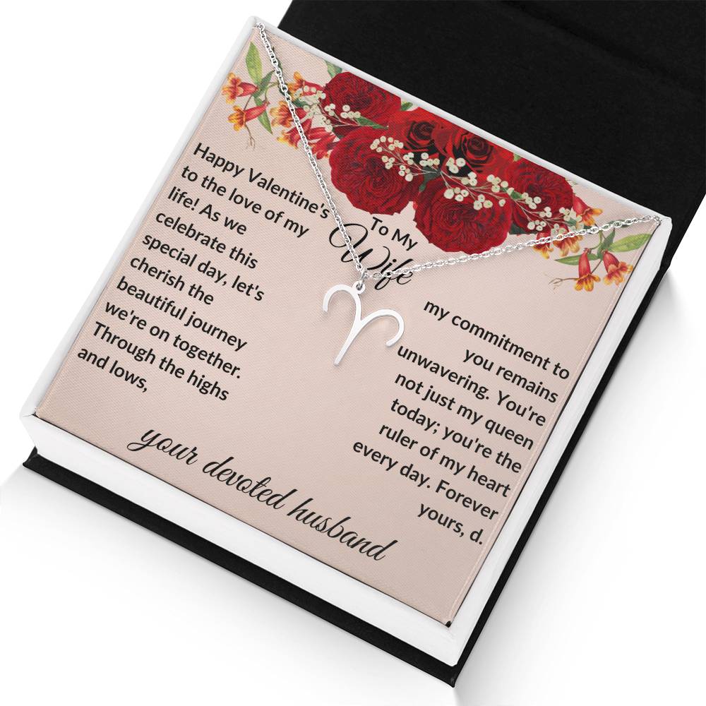 Valentine Zodiac Symbol Necklace