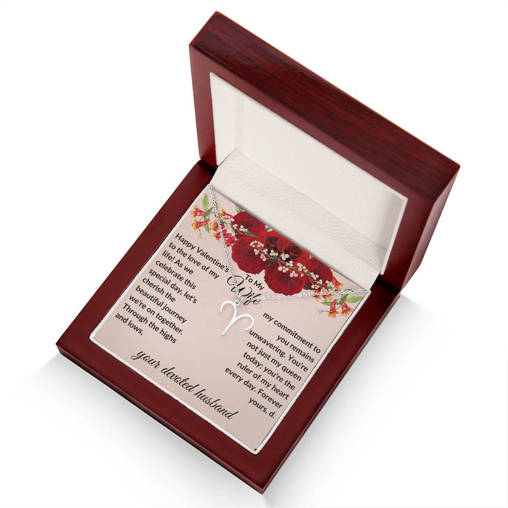 Valentine Zodiac Symbol Necklace