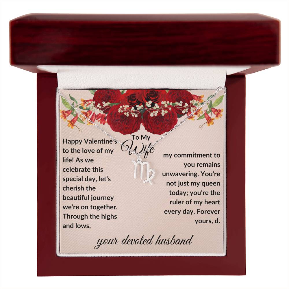 Valentine Zodiac Symbol Necklace