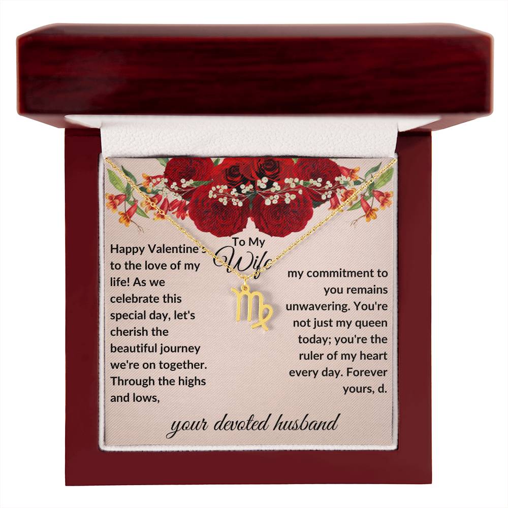 Valentine Zodiac Symbol Necklace