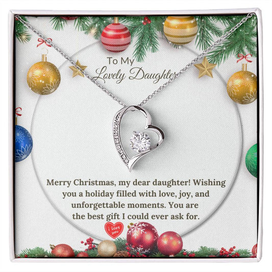 Christmas Forever Love Necklace for Daughter