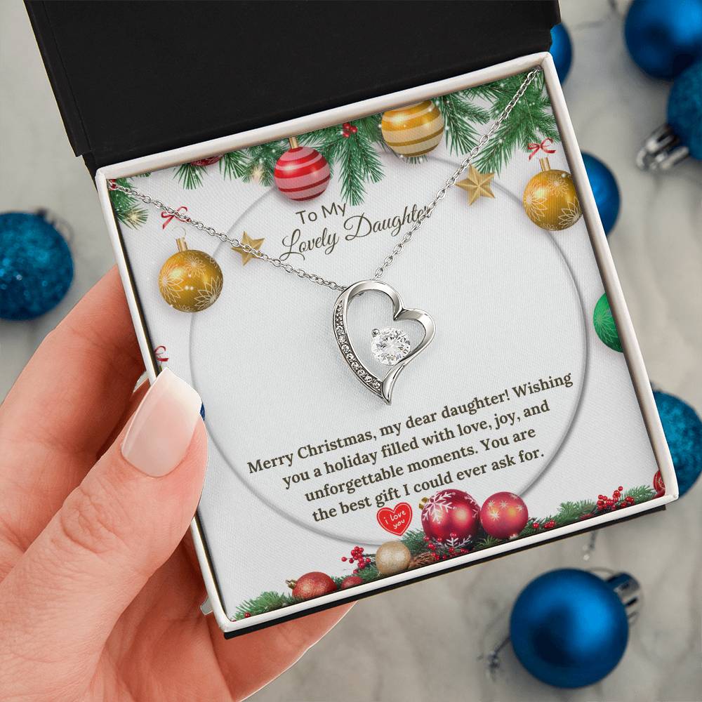 Christmas Forever Love Necklace for Daughter