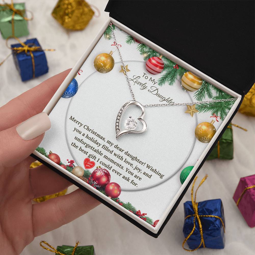 Christmas Forever Love Necklace for Daughter