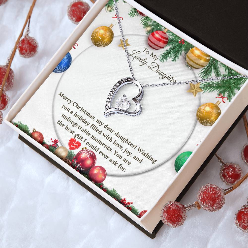 Christmas Forever Love Necklace for Daughter