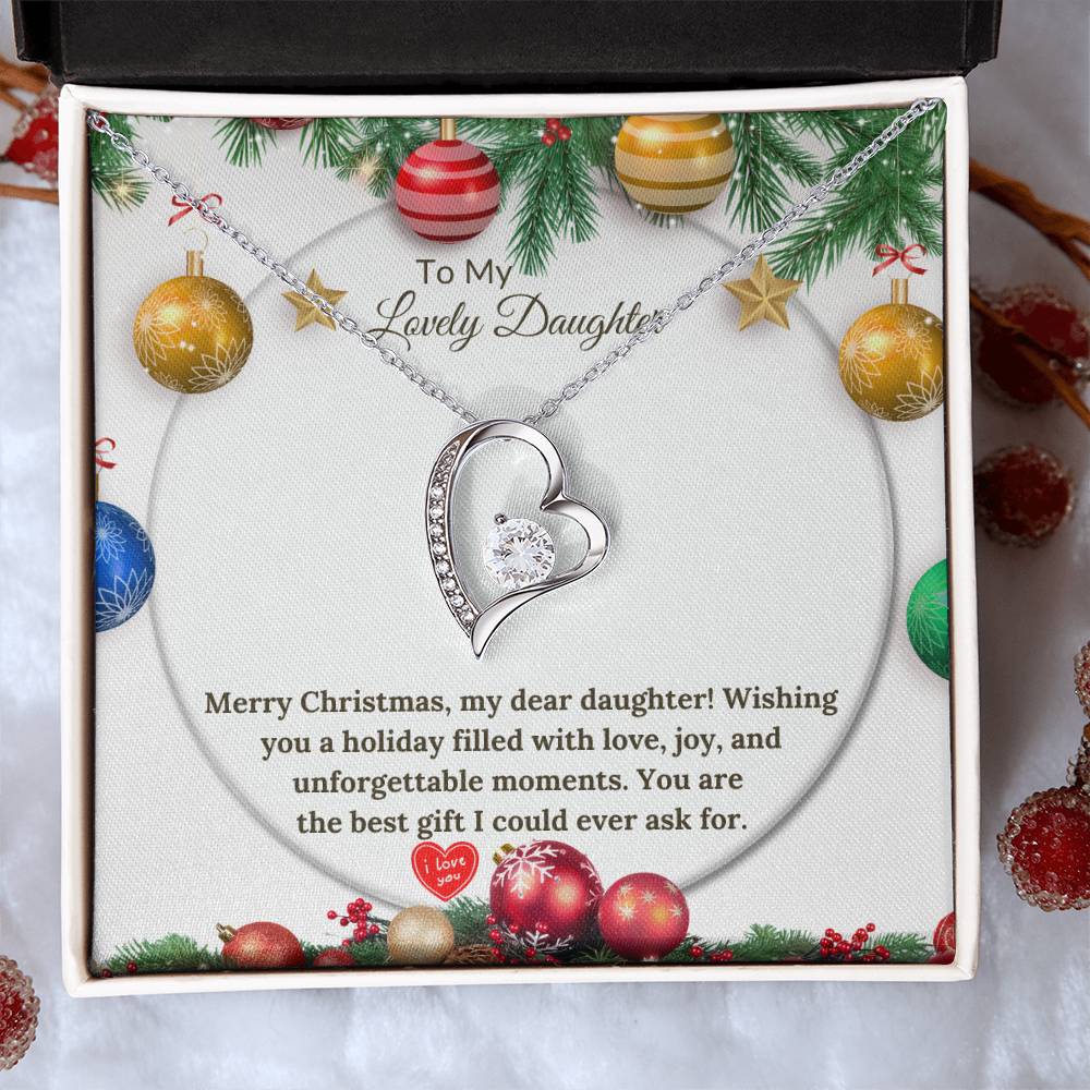 Christmas Forever Love Necklace for Daughter