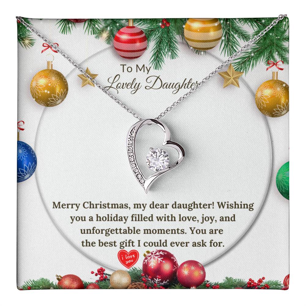 Christmas Forever Love Necklace for Daughter