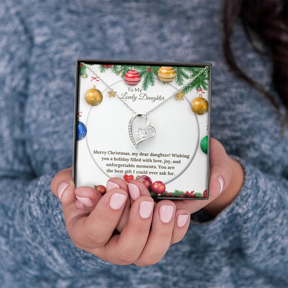 Christmas Forever Love Necklace for Daughter