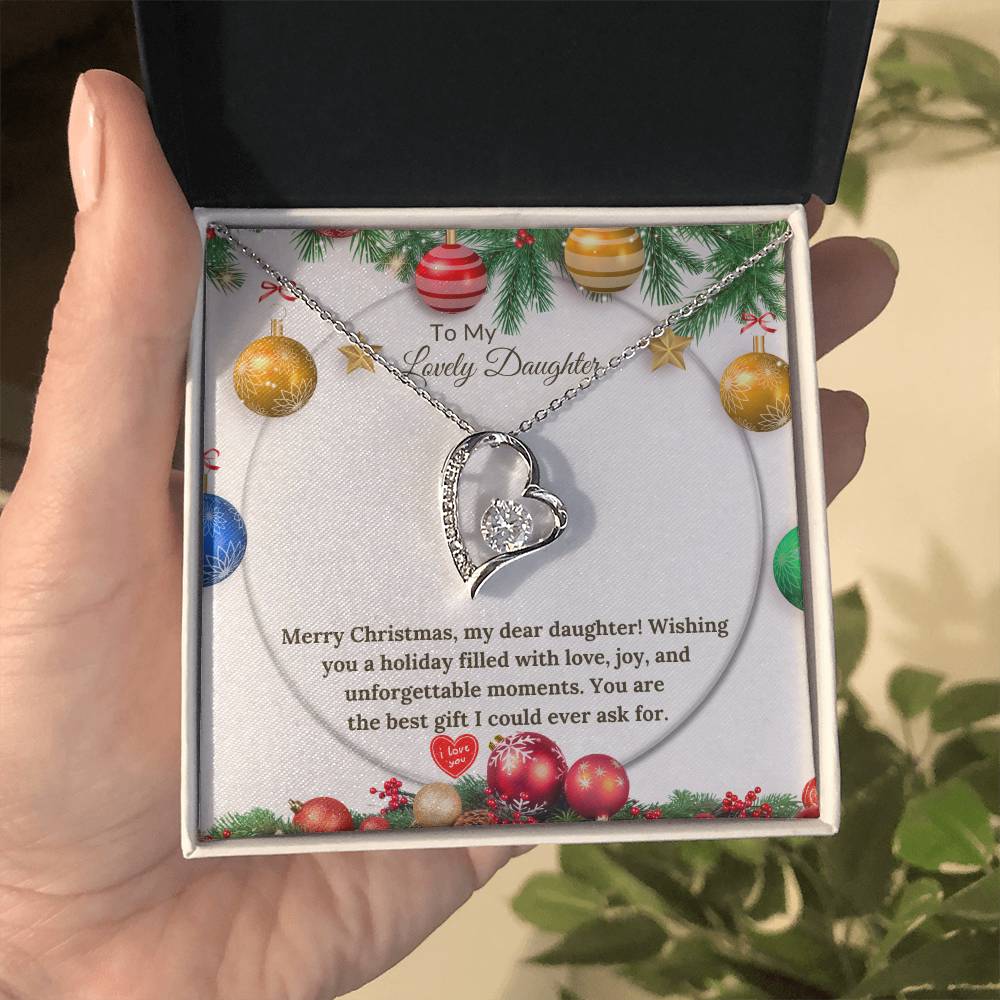 Christmas Forever Love Necklace for Daughter
