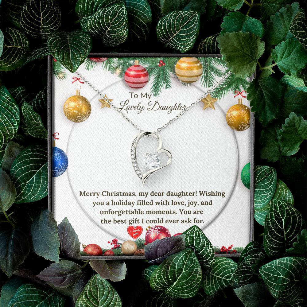Christmas Forever Love Necklace for Daughter