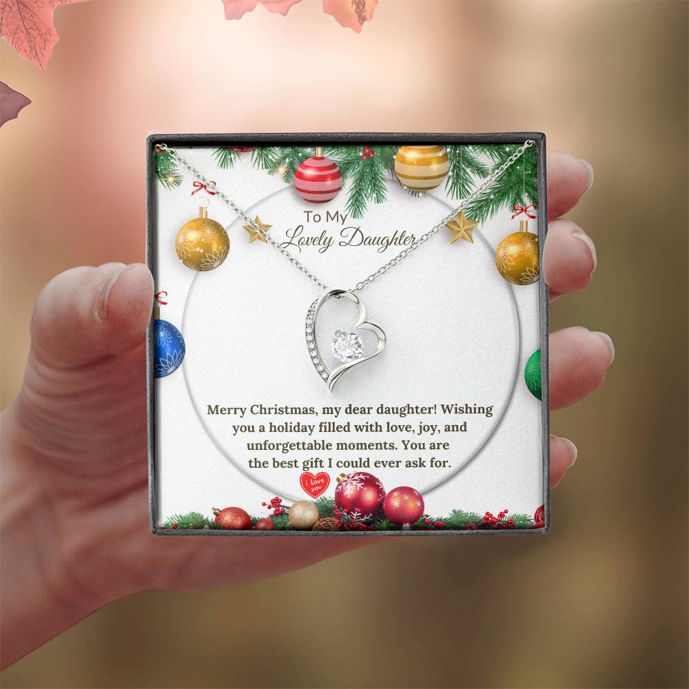 Christmas Forever Love Necklace for Daughter