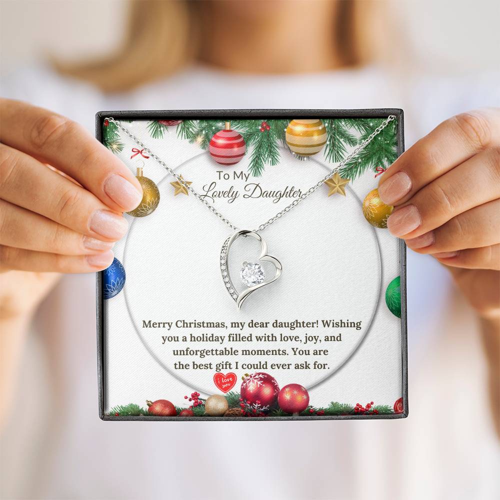 Christmas Forever Love Necklace for Daughter