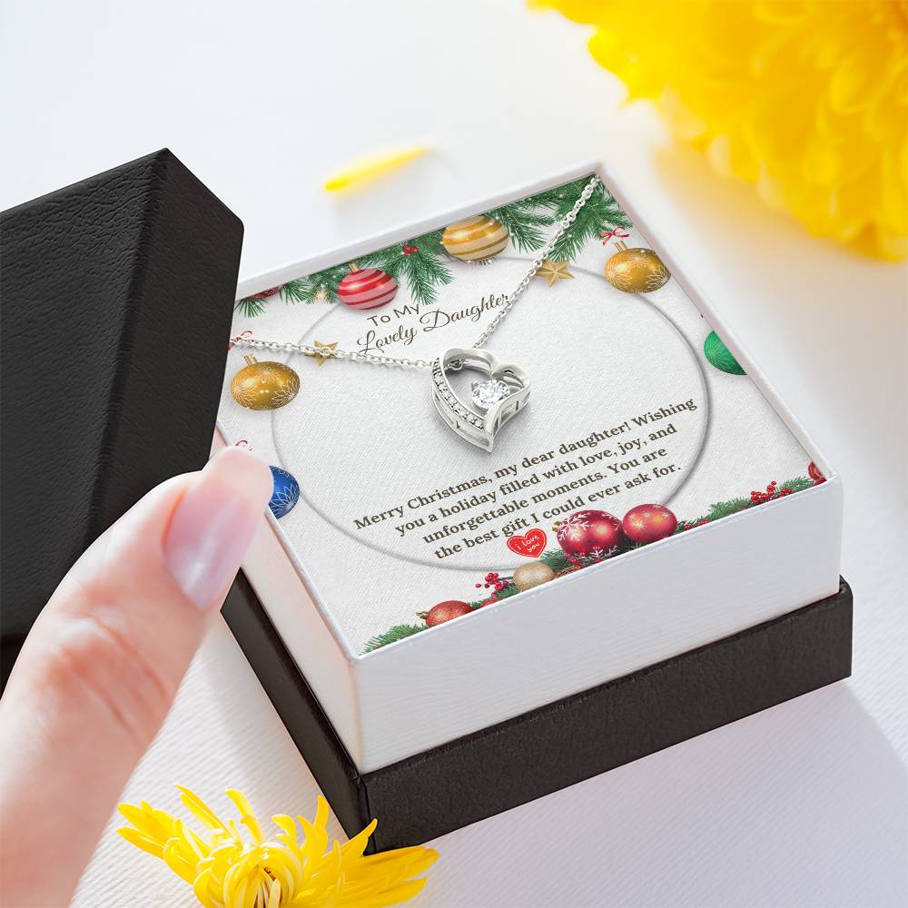 Christmas Forever Love Necklace for Daughter