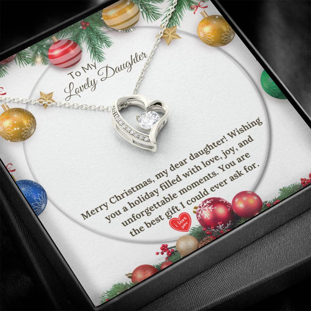 Christmas Forever Love Necklace for Daughter