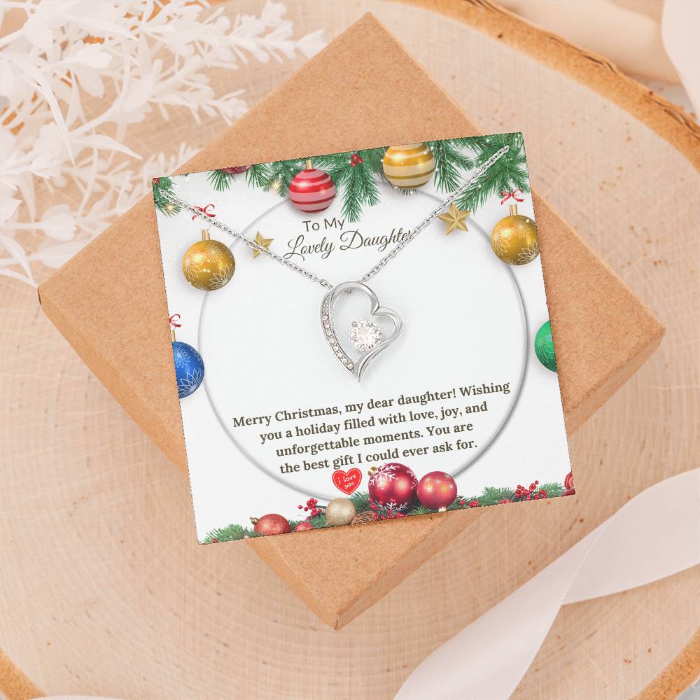 Christmas Forever Love Necklace for Daughter