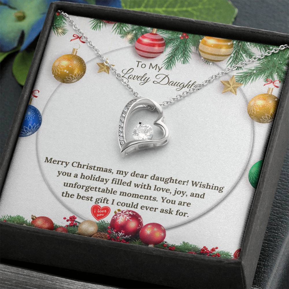 Christmas Forever Love Necklace for Daughter