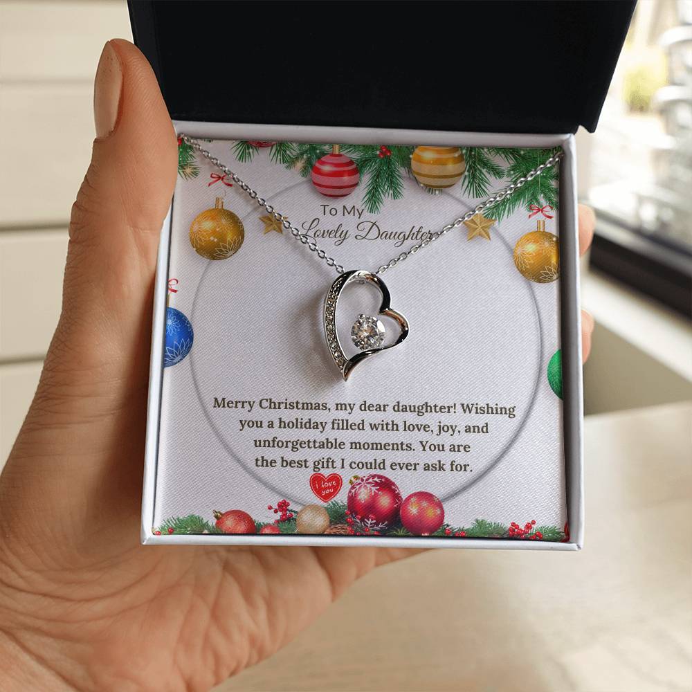Christmas Forever Love Necklace for Daughter