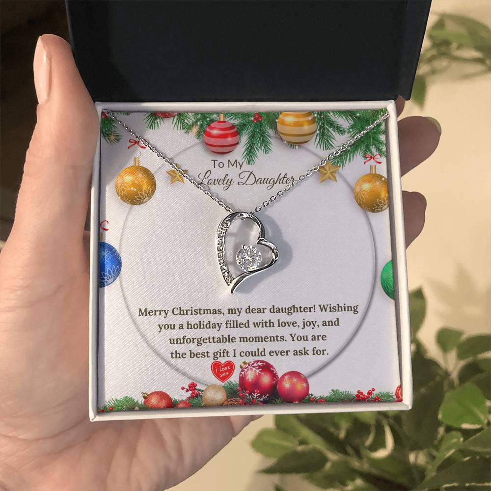 Christmas Forever Love Necklace for Daughter