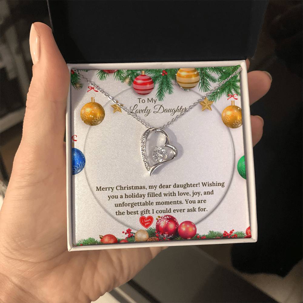 Christmas Forever Love Necklace for Daughter