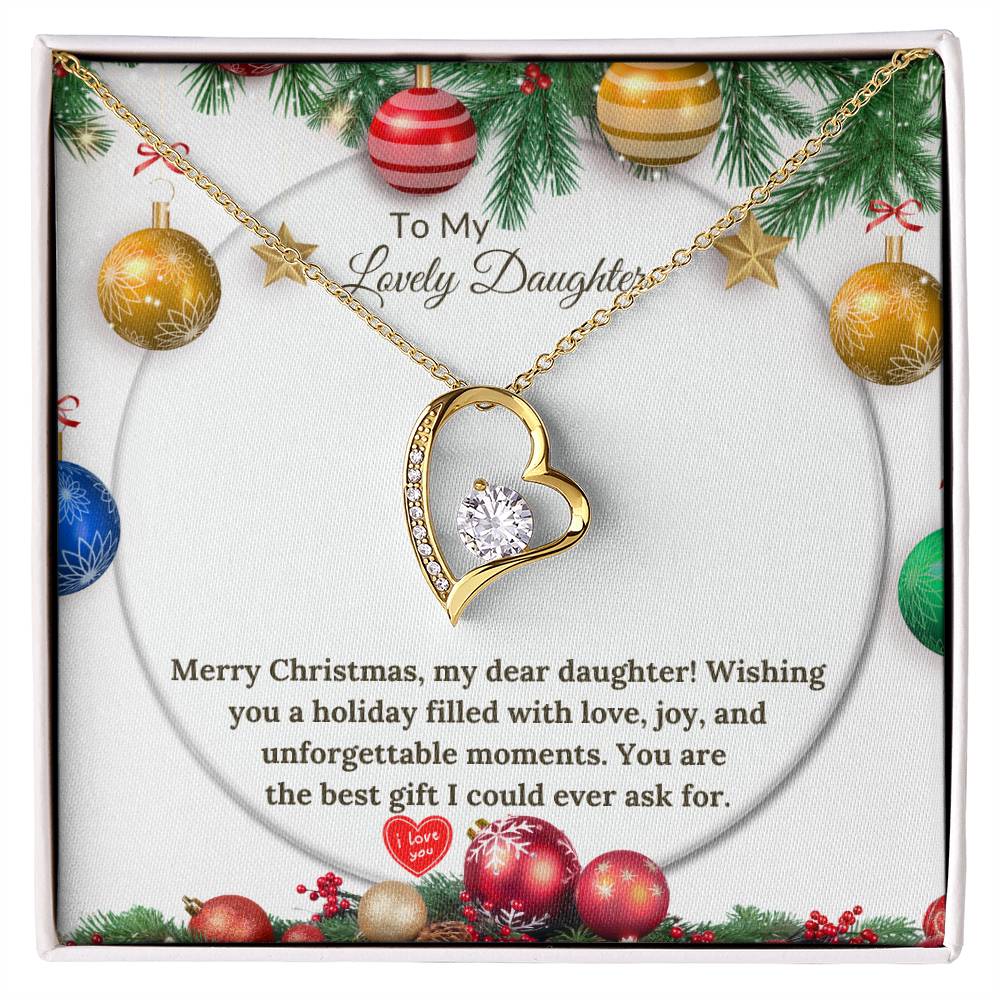 Christmas Forever Love Necklace for Daughter