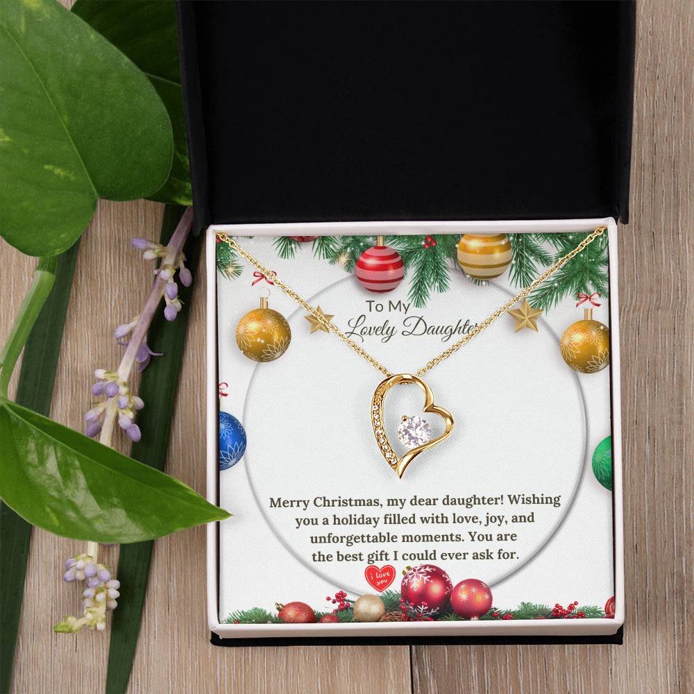 Christmas Forever Love Necklace for Daughter