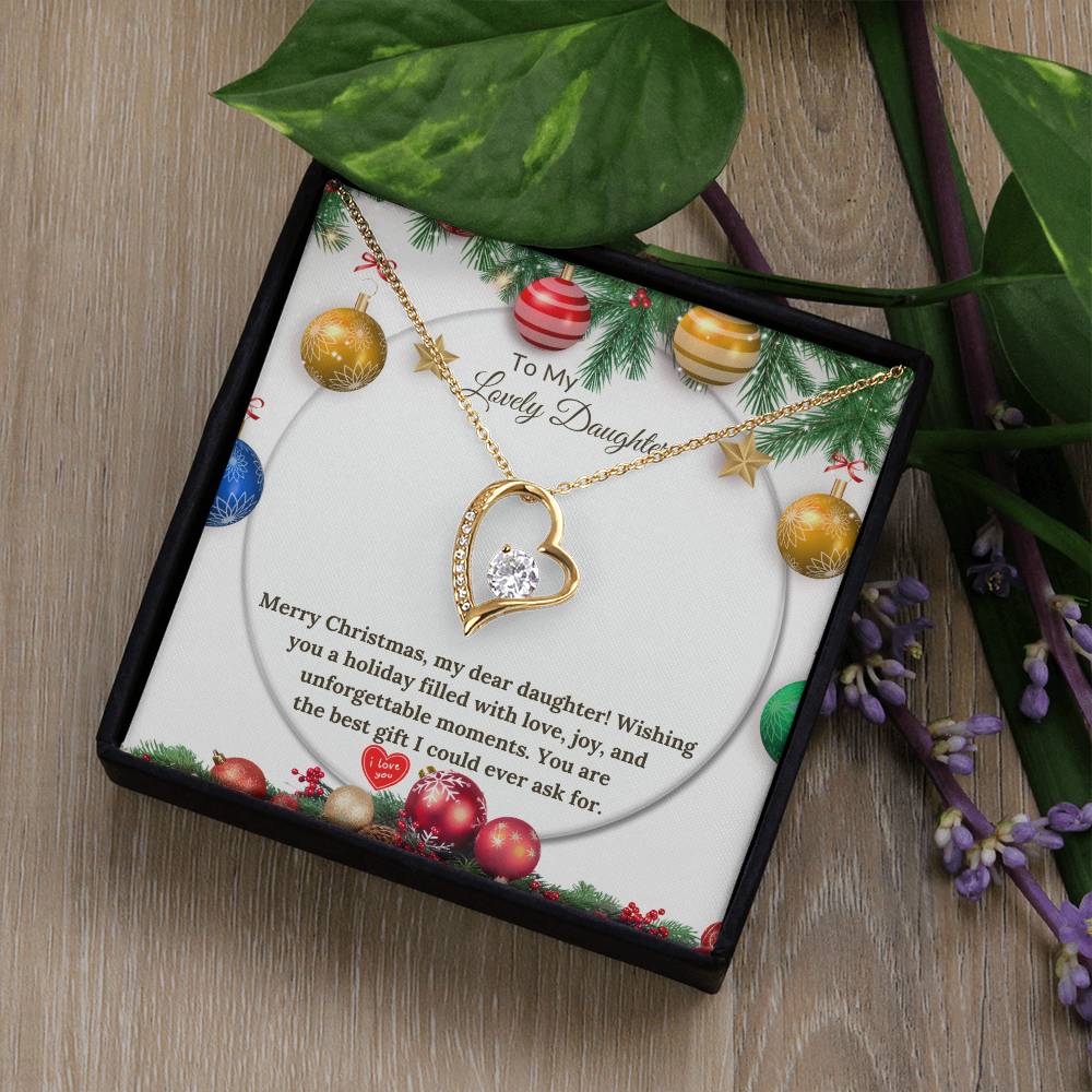 Christmas Forever Love Necklace for Daughter