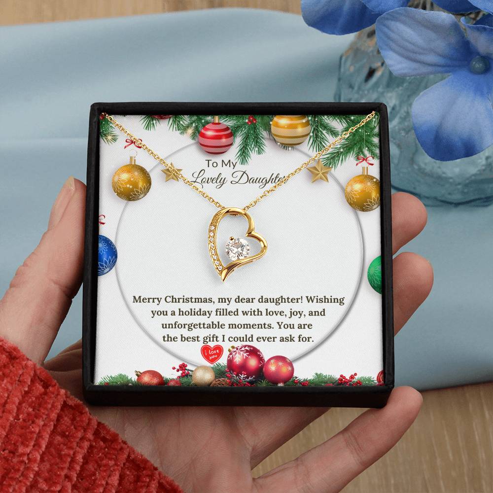 Christmas Forever Love Necklace for Daughter