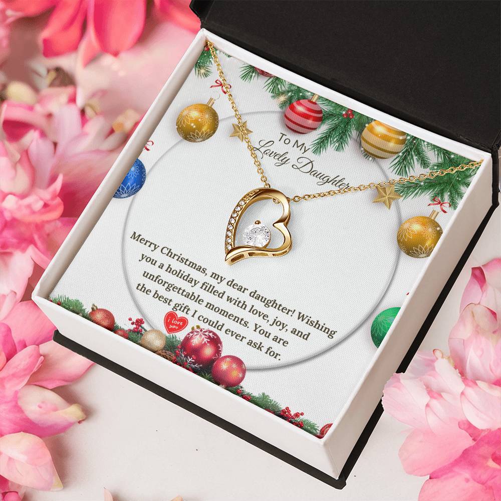 Christmas Forever Love Necklace for Daughter