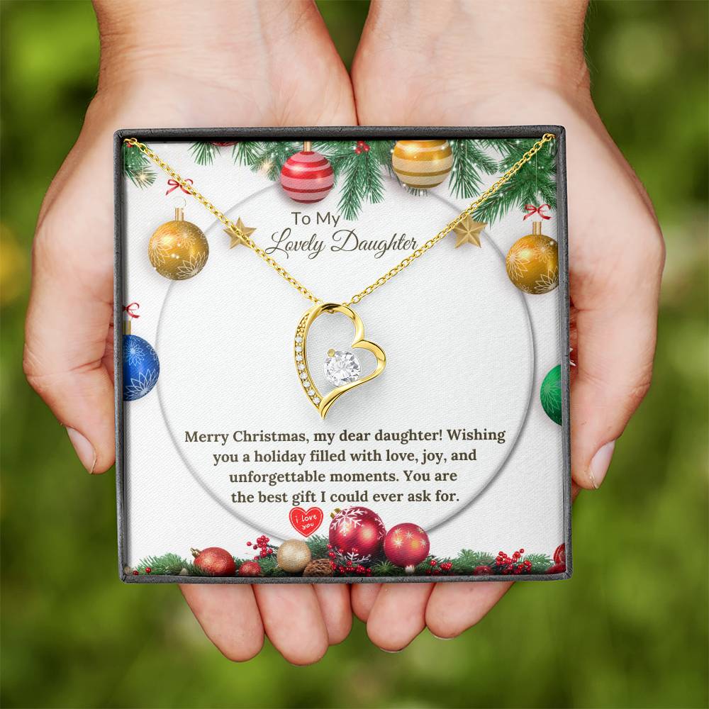 Christmas Forever Love Necklace for Daughter