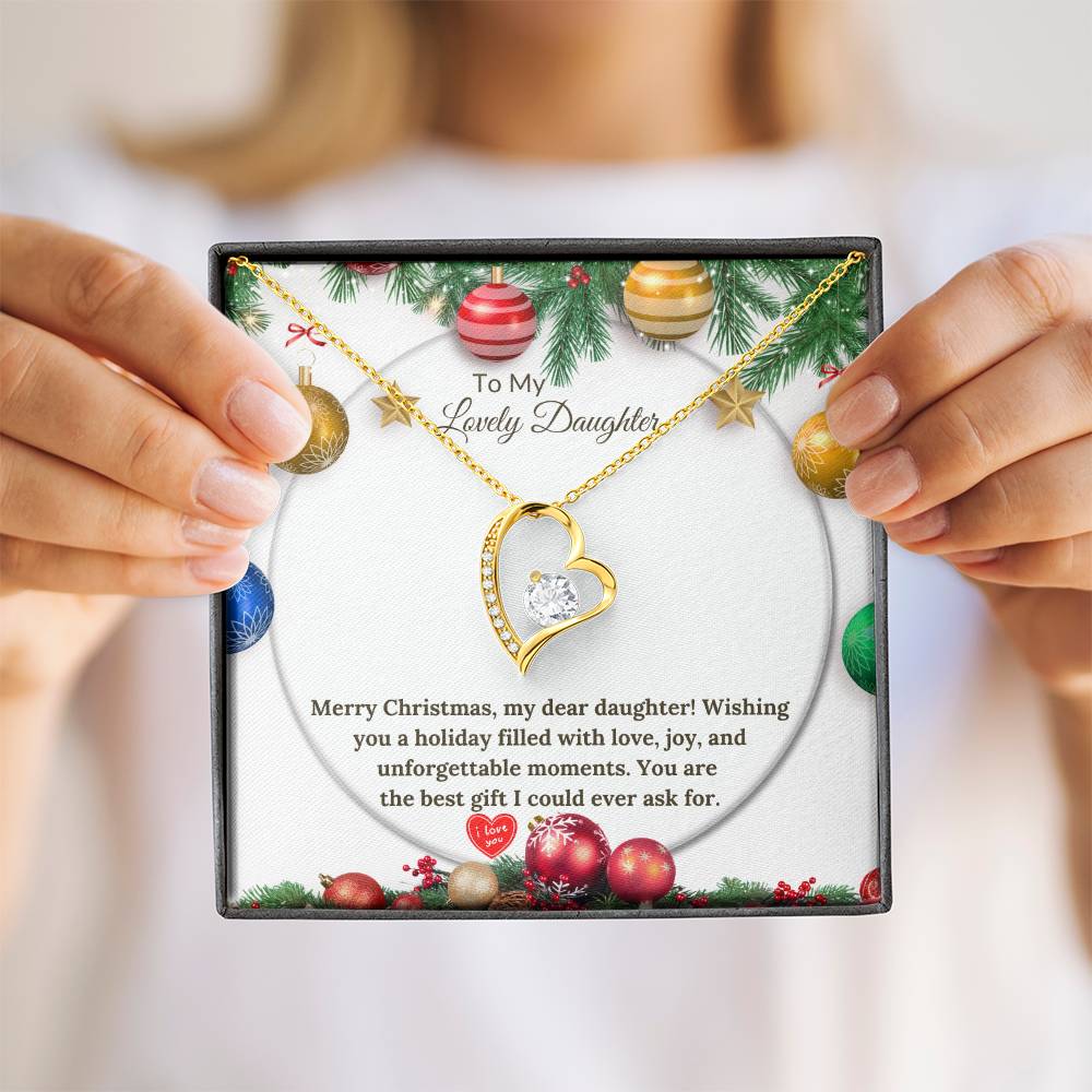 Christmas Forever Love Necklace for Daughter