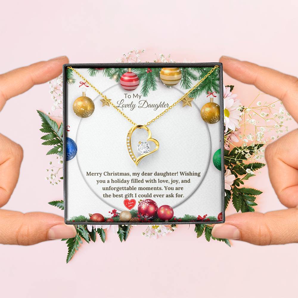 Christmas Forever Love Necklace for Daughter