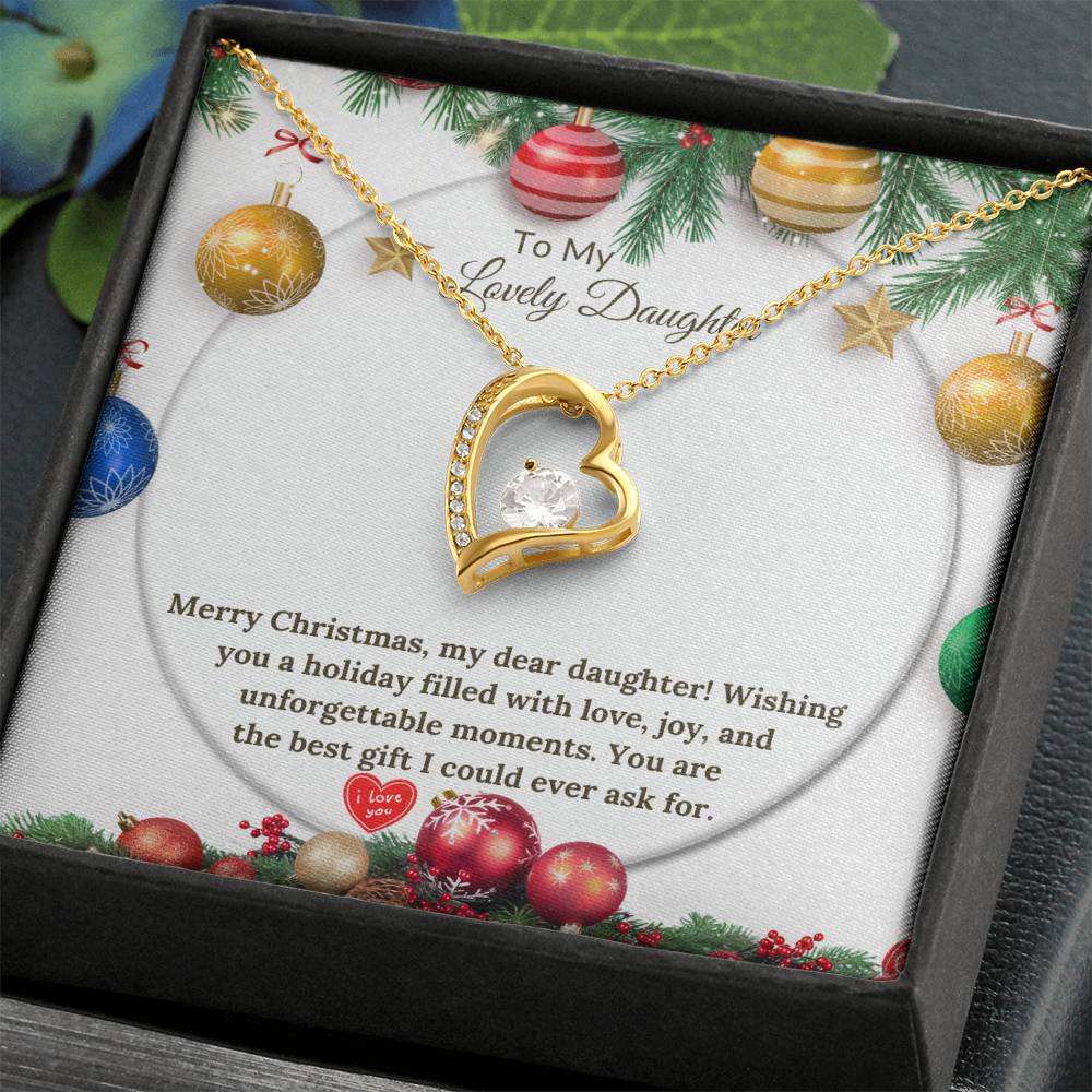 Christmas Forever Love Necklace for Daughter